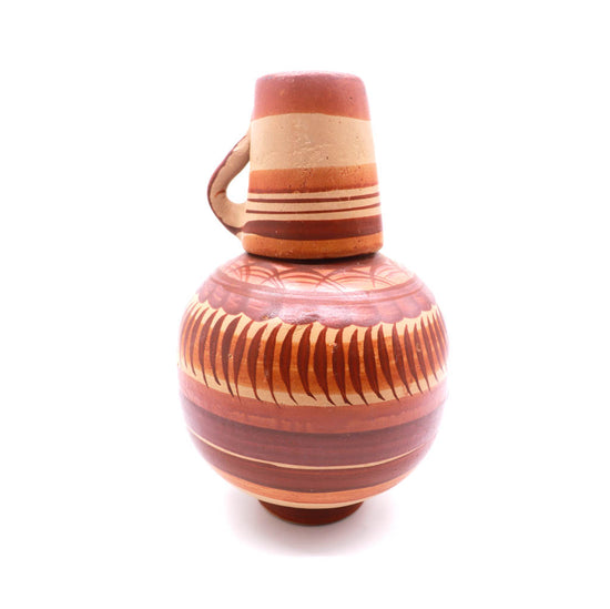<strong>Botellón Rosario Decorativo </strong> <br>Decorative Clay Jar