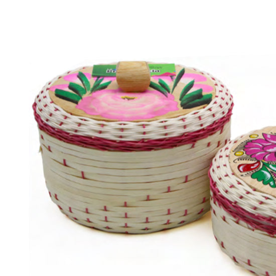 Tortillero Decorado Grande/ Decorated Palm Tortilla Keeper 2 lb