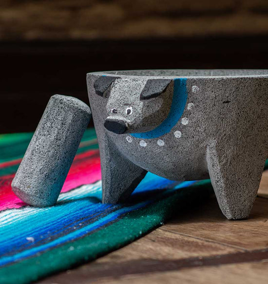 Autentico Molcajete 8” Gris | Authentic Molcajete Gray Stone 8"”